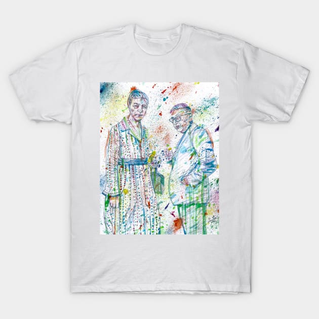 SARTRE and SIMONE DE BEAUVOIR watercolor portrait .2 T-Shirt by lautir